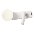 Redo 01-2991 - LED nástenné svietidlo OASIS LED/3W/230V + 1xG9/10W USB CRI 90 biela