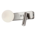Redo 01-2993 - LED nástenné svietidlo OASIS LED/3W/230V + 1xG9/10W USB CRI 90 lesklý chróm