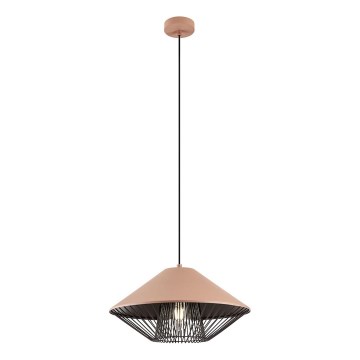 Redo 01-3005 - Závesný luster na lanku GRILL 1xE27/42W/230V priemer 39,6 cm čierna/hnedá
