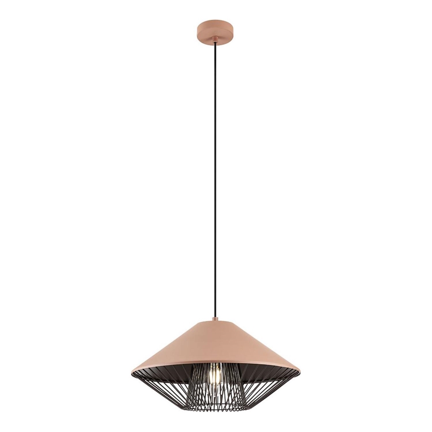 Redo 01-3005 - Závesný luster na lanku GRILL 1xE27/42W/230V priemer 39,6 cm čierna/hnedá
