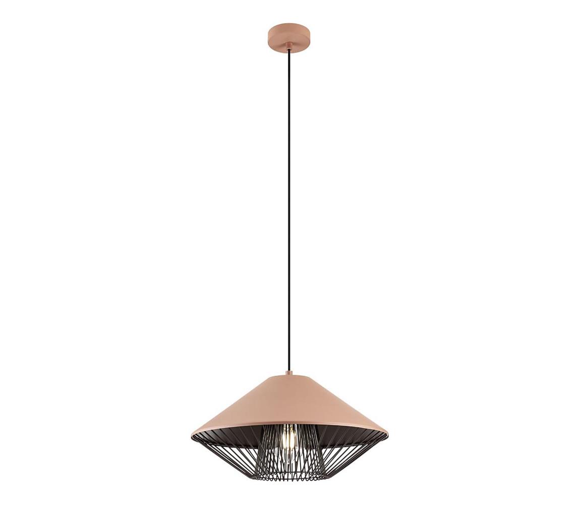 Redo 01-3005 - Závesný luster na lanku GRILL 1xE27/42W/230V priemer 39,6 cm čierna/hnedá 01-3005