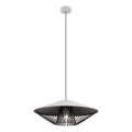 Redo 01-3008 - Závesný luster na lanku GRILL 1xE27/42W/230V pr. 49,5 cm čierny/biely