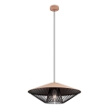Redo 01-3009 - Závesný luster GRILL na lanku 1xE27/42W/230V pr. 49,5 cm čierna/hnedá