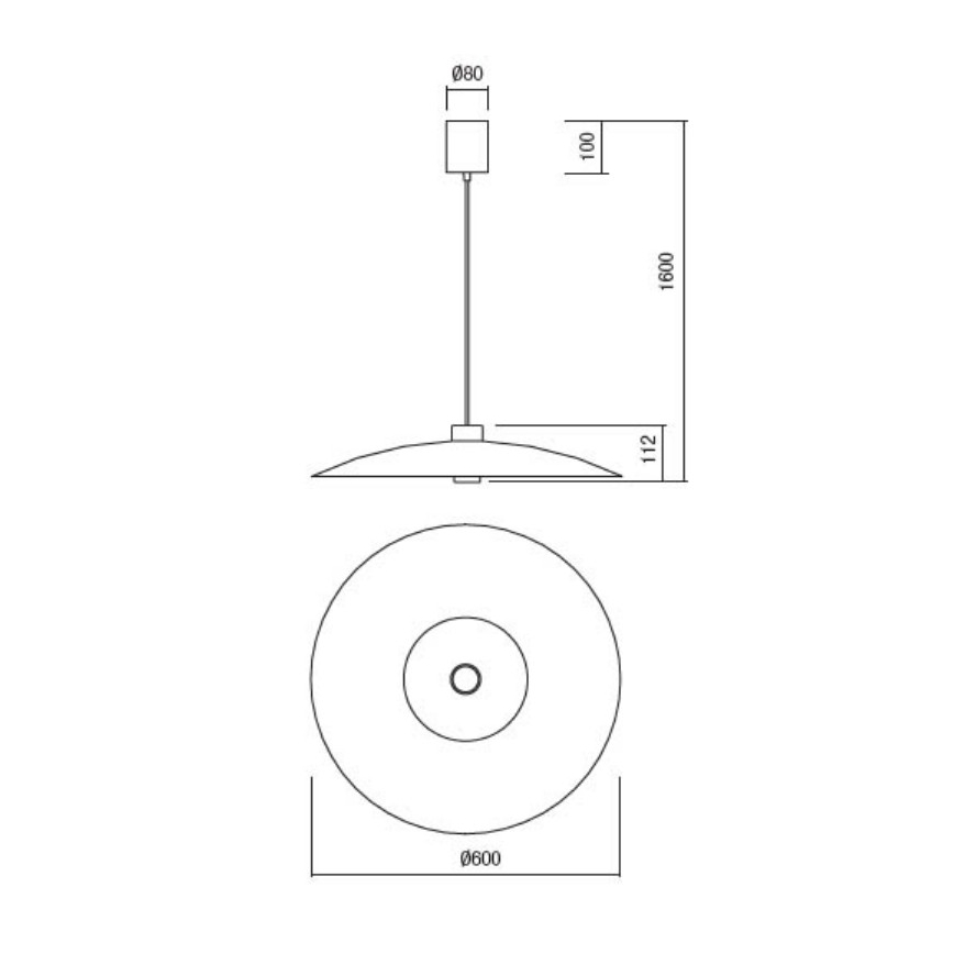 Redo 01-3018 - LED luster na lanku LARS LED/14W/230V + LED/10W priemer 60 cm CRI 90 biela