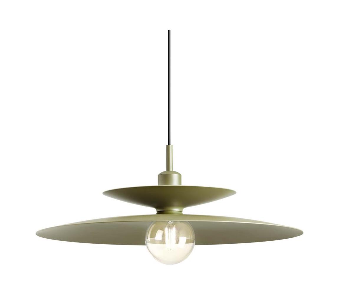Redo 01-3050 - Závesný luster na lanku GUNNAR 1xE27/42W/230V pr. 50 cm zelený 01-3050