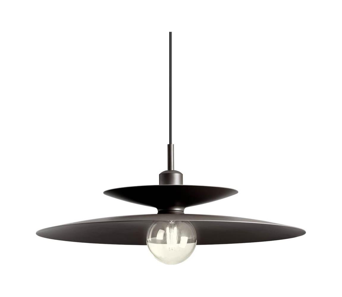 Redo 01-3051 - Luster na lane GUNNAR 1xE27/42W/230V priemer 50 cm čierna 01-3051