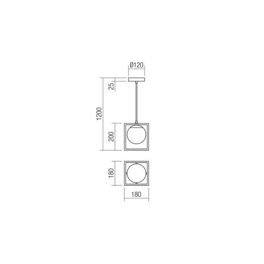 Redo 01-3056 - Luster na lanku ZODIAC 1xE14/28W/230V