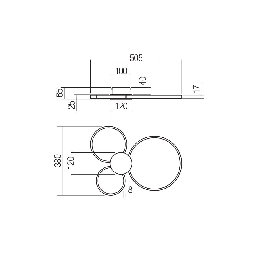 Redo 01-3105 - LED Stropné svietidlo ATOM LED/20W/230V