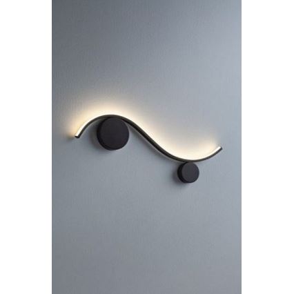 Redo 01-3110 - LED Nástenné svietidlo WAVE LED/9W/230V čierna