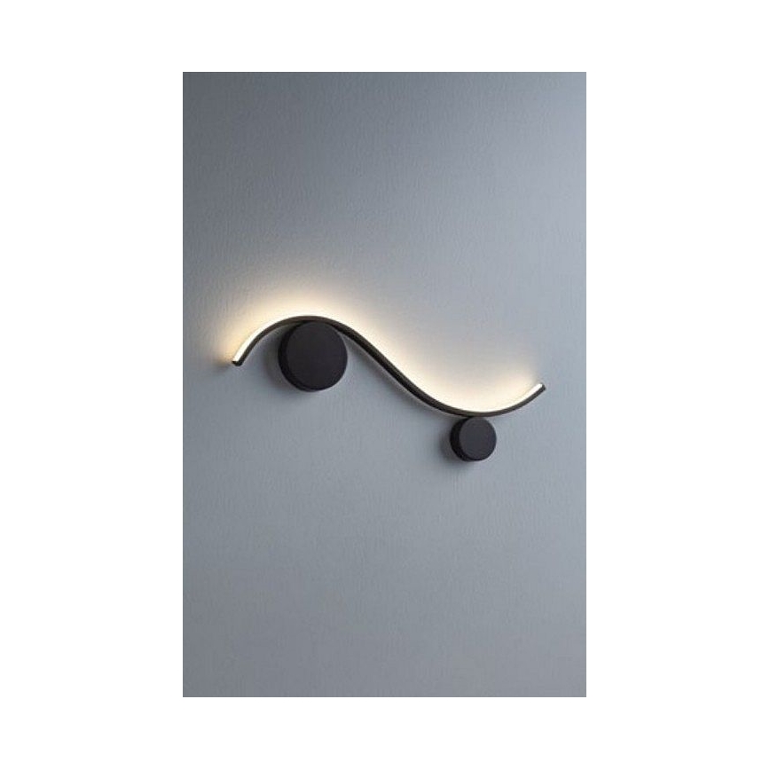 Redo 01-3110 - LED Nástenné svietidlo WAVE LED/9W/230V čierna