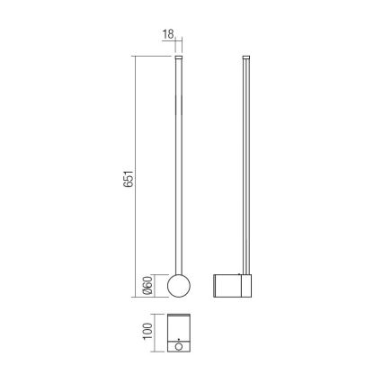 Redo 01-3120 - LED Nástenné svietidlo TABOO LED/9W/230V biela