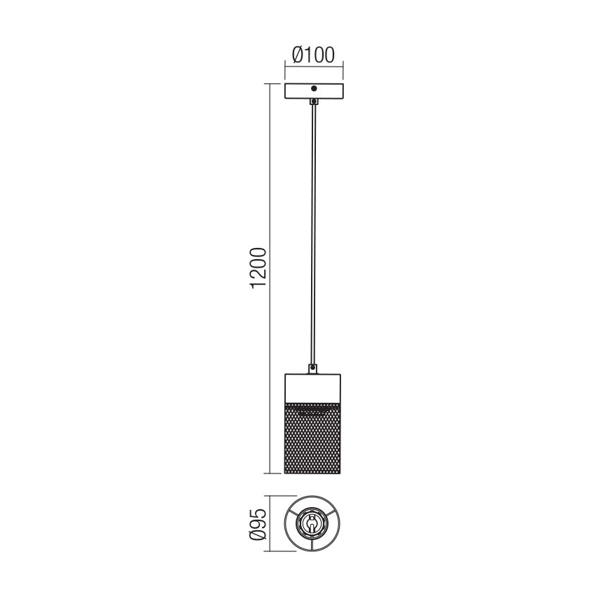 Redo 01-3141 - Luster na lanku STEM 1xE27/42W/230V