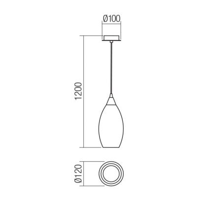 Redo 01-3189 - Luster na lanku TANNER 1xE14/28W/230V pr. 12 cm