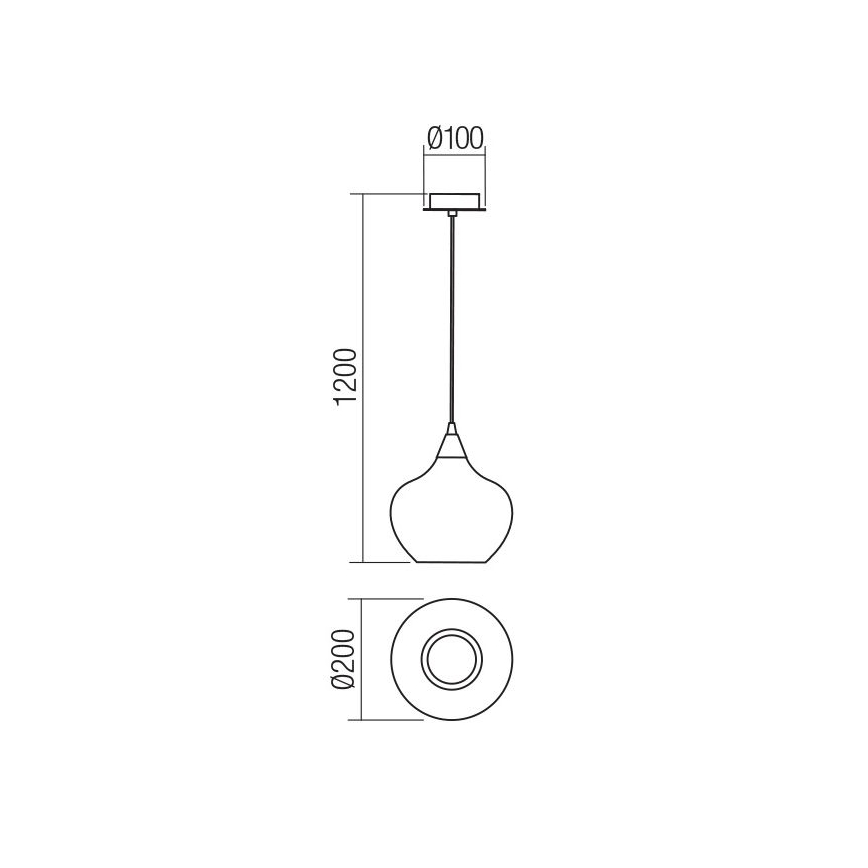 Redo 01-3191 - Luster na lanku TANNER 1xE14/28W/230V pr. 20 cm