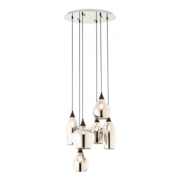 Redo 01-3194 - Luster na lanku TANNER 6xE14/28W/230V pr. 47,2 cm