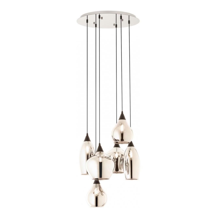 Redo 01-3194 - Luster na lanku TANNER 6xE14/28W/230V pr. 47,2 cm