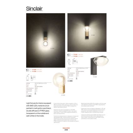 Redo 01-3244 - LED Stmievateľný luster na lanku SINCLAIR LED/35W/230V CRI 93 IP21 čierna