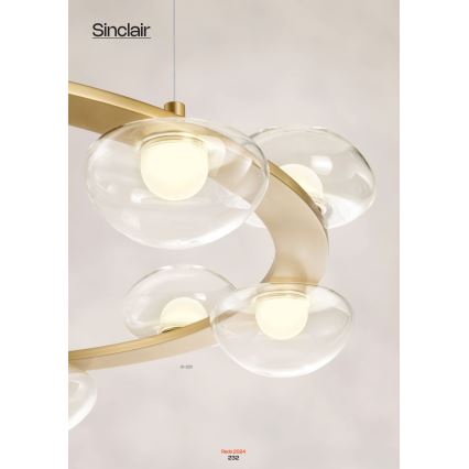 Redo 01-3248- LED Stmievateľný luster na lanku SINCLAIR LED/37,2W/230V CRI 93 IP21 čierna