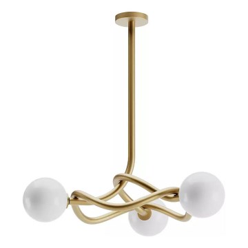 Redo 01-3256 - Luster na tyči CONFUSIO 3xE14/28W/230V pr. 76 cm zlatá