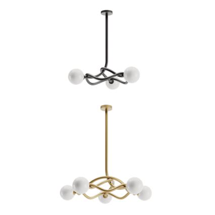 Redo 01-3257 - Luster na tyči CONFUSIO 3xE14/28W/230V pr. 76 cm čierna