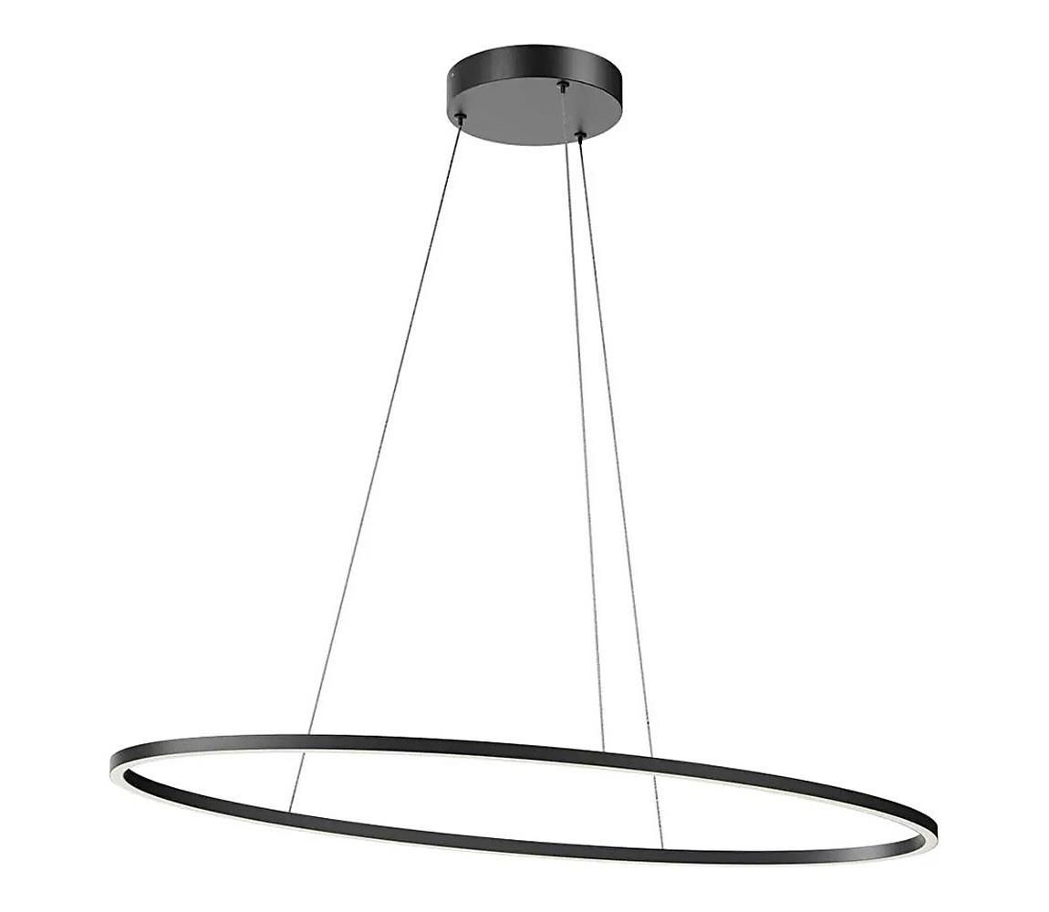Redo 01-3339 - Stmievateľný LED luster na lanku LEO LED/48W/230V čierna 01-3339