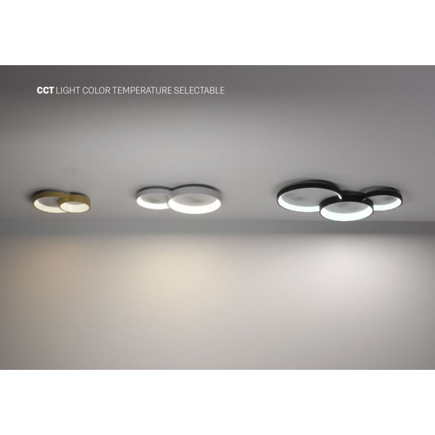 Redo 01-3375 - LED Stmievateľné stropné svietidlo COMBI LED/72W/230V 3000/4000/6000K CRI98 čierna