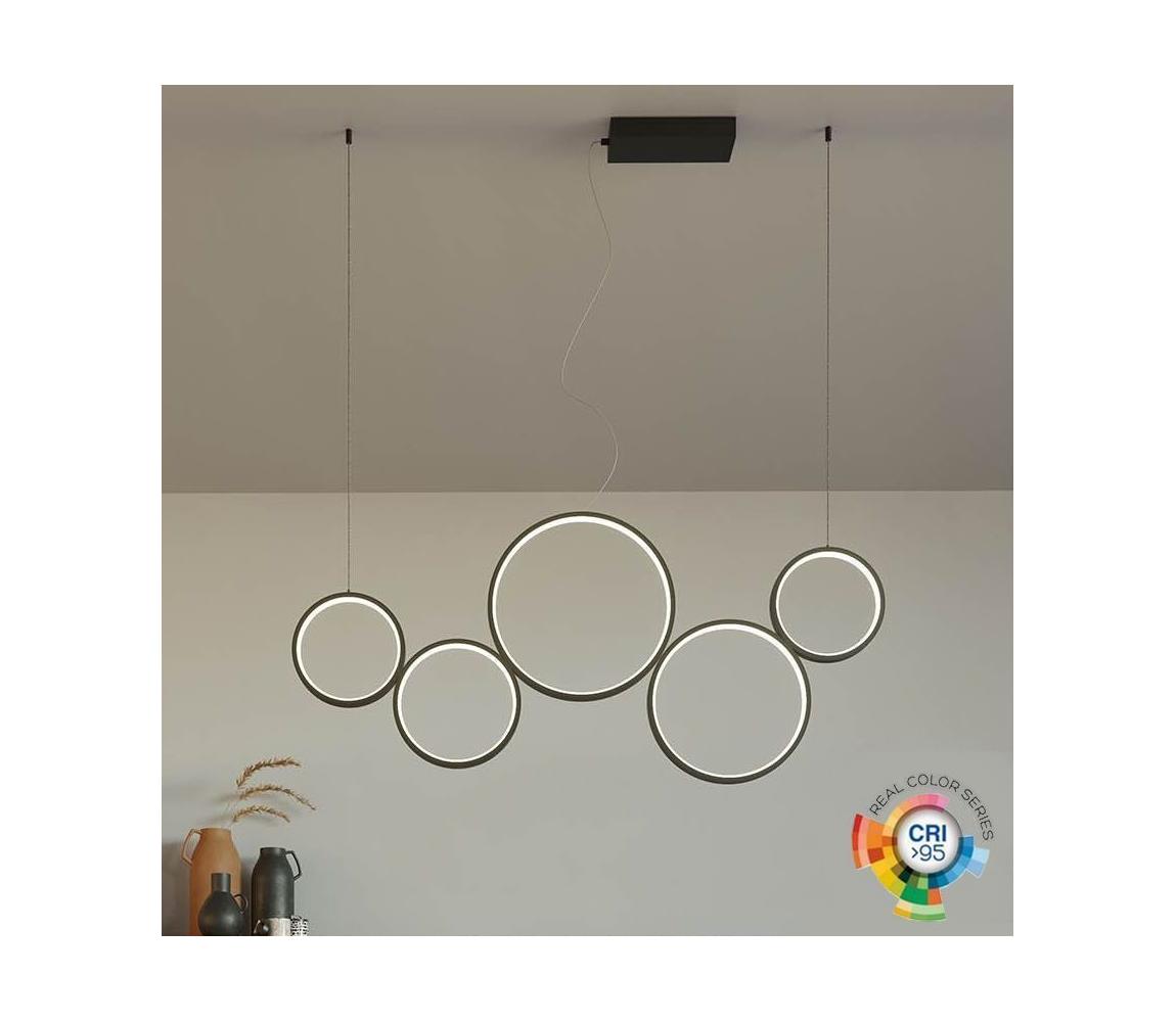 Redo Redo 01-3384 - LED Stmievateľný luster na lanku ATHENA LED/40W/230V CRI98 čierna