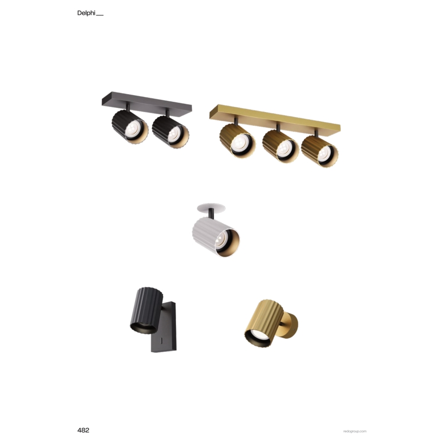 Redo 01-3405 - Bodové svietidlo DELPHI 3xGU10/7W/230V zlaté