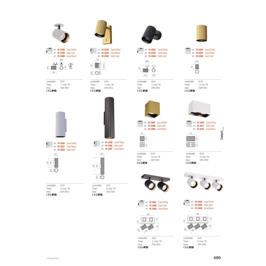 Redo 01-3409 - Bodové svietidlo DELPHI 1xGU10/7W/230V čierne