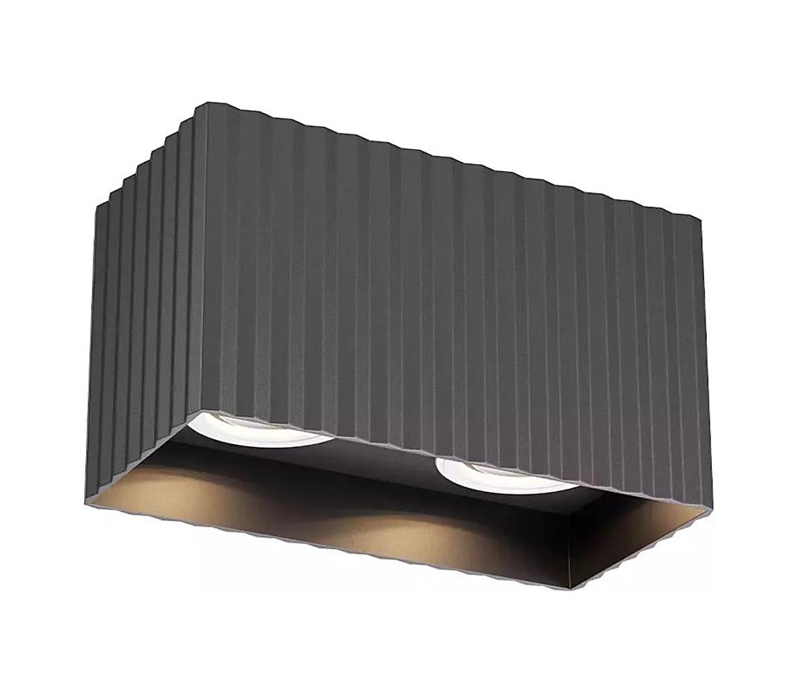 Redo 01-3412 - Bodové svietidlo DELPHI 2xGU10/7W/230V 16,1x8,1 cm čierna 01-3412