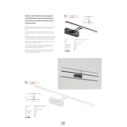 Redo 01-3460 - LED Obrazové svietidlo LINEAR LED/8W/230V 35 cm CRI 92 biela