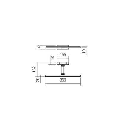 Redo 01-3460 - LED Obrazové svietidlo LINEAR LED/8W/230V 35 cm CRI 92 biela