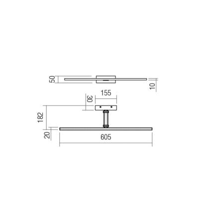 Redo 01-3462 - LED Obrazové svietidlo LINEAR LED/8W/230V 60,5 cm CRI 92 biela