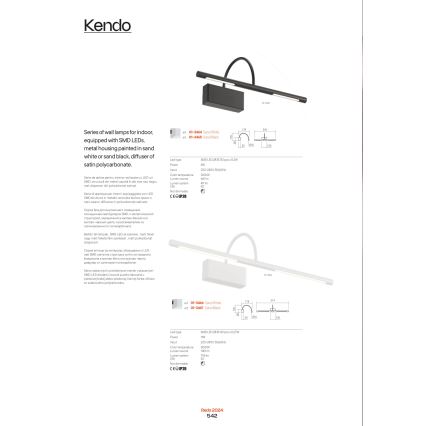 Redo 01-3466 - LED Obrazové svietidlo KENDO LED/11W/230V 51,4 cm CRI 92 biela