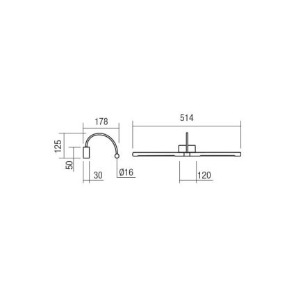 Redo 01-3467 - LED Obrazové svietidlo KENDO LED/11W/230V 51,4 cm CRI 92 čierna