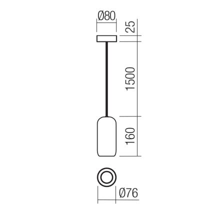 Redo 01-3476 - Luster na lanku BOOM 1xGU10/10W/230V pr. 7,6 cm hnedá