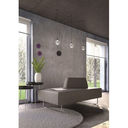 Redo 01-3485 - LED stmievateľné nástenné svietidlo KHADI 3xLED/5,5W/230V CRI 90 pr. 12 cm čierna/dymová