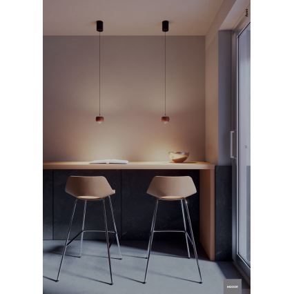 Redo 01-3548 - LED Luster na lanku AVES LED/12W/230V pr. 9,6 cm CRI 90 meď