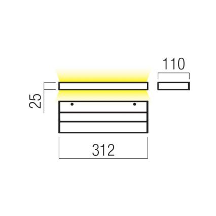 Redo 01-3552 - LED Nástenné svietidlo SEED LED/15W/230V biela