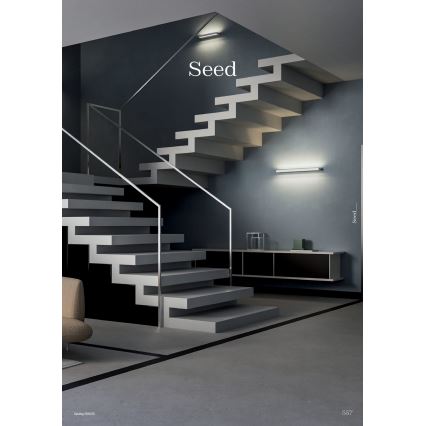 Redo 01-3553 - LED Nástenné svietidlo SEED LED/15W/230V čierna