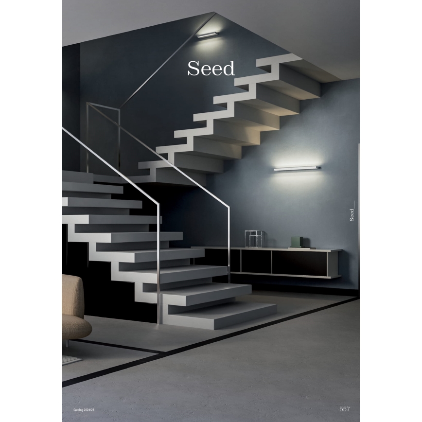 Redo 01-3553 - LED Nástenné svietidlo SEED LED/15W/230V čierna