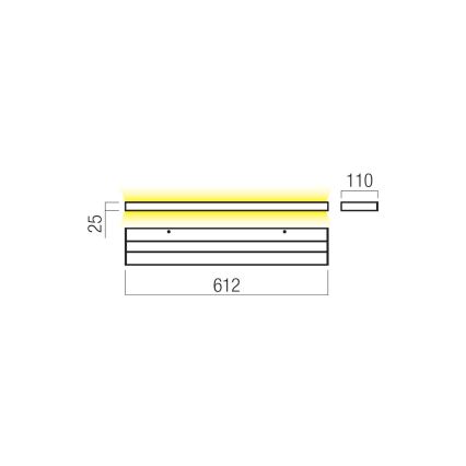 Redo 01-3554 - LED Nástenné svietidlo SEED LED/30W/230V biela