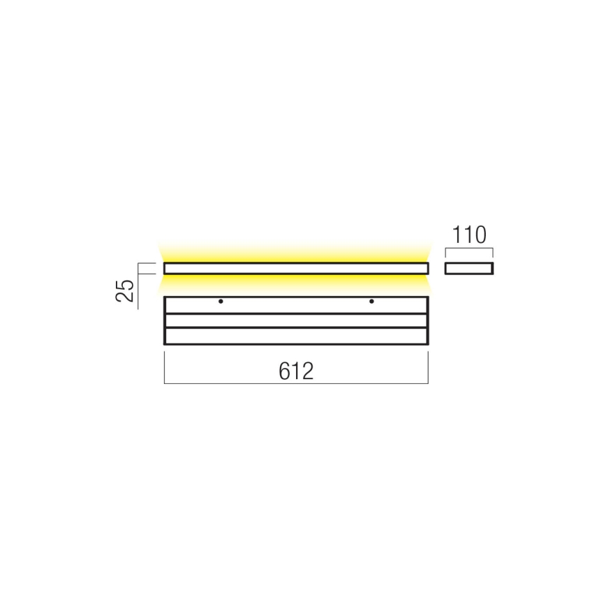 Redo 01-3554 - LED Nástenné svietidlo SEED LED/30W/230V biela