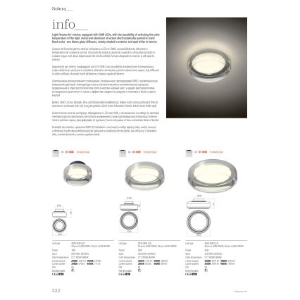 Redo 01-3590 - LED Stropné svietidlo SOLERA LED/36W/230V pr. 45 cm CRI 93 3000/4000K šedá
