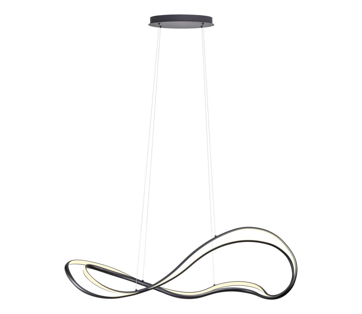 Redo 01-3599 - LED stmievateľný luster na lanku TEMPEST LED/58W/230V čierna 01-3599