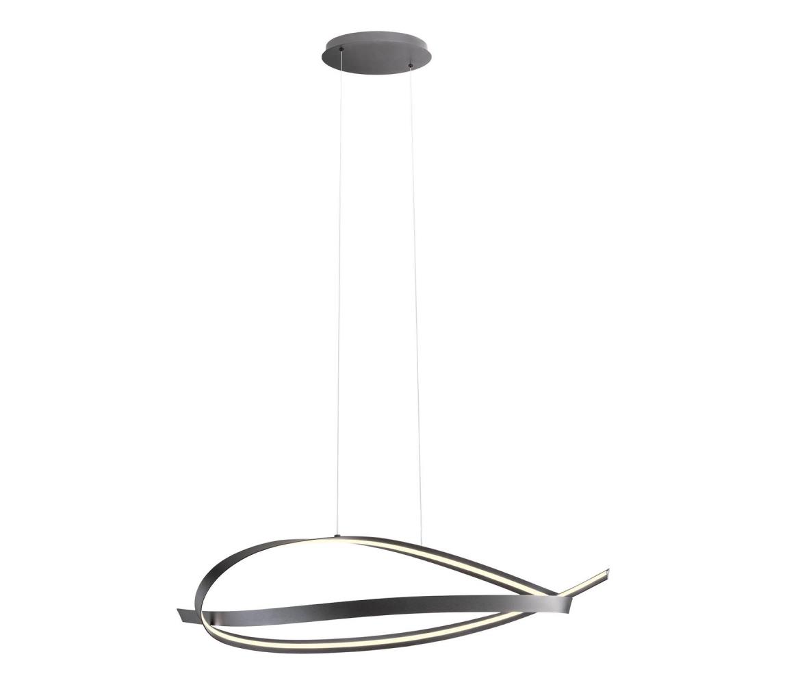 Redo 01-3617 - LED stmievateľný luster na lanku IMPULS LED/38W/230V čierna 01-3617