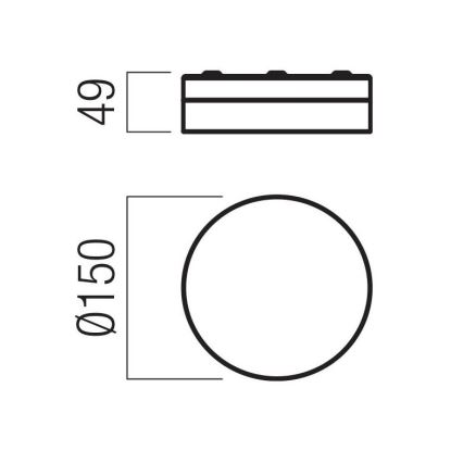 Redo 01-3729 - LED Kúpeľňové stropné svietidlo FRISBI LED/8W/230V pr. 15 cm CRI 90 IP44 biela