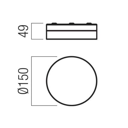 Redo 01-3733 - LED Kúpeľňové stropné svietidlo FRISBI LED/8W/230V pr. 15 cm CRI 90 IP44 čierna