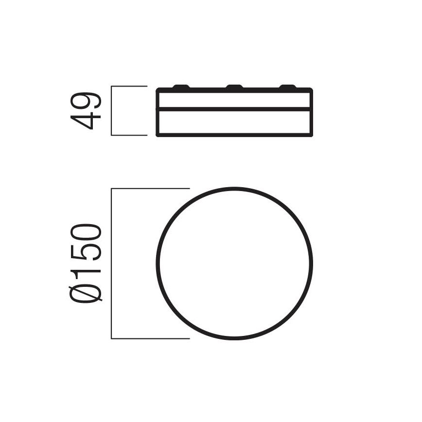 Redo 01-3733 - LED Kúpeľňové stropné svietidlo FRISBI LED/8W/230V pr. 15 cm CRI 90 IP44 čierna