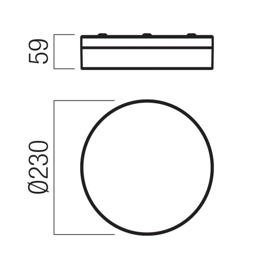 Redo 01-3735 - LED Kúpeľňové stropné svietidlo FRISBI LED/12W/230V pr. 23 cm CRI 90 3000/4000K IP44 čierna